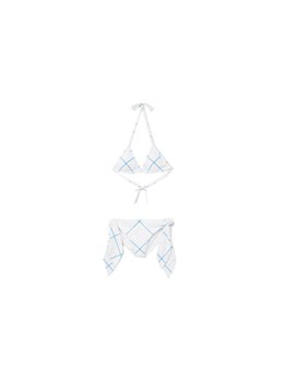 Burberry Checked Tie-Fastened Two-Piece Bikini 60265728 - фото 1309702