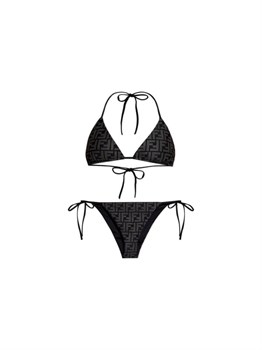 FENDI Allover Ff Printed Halterneck Two-Piece Swimsuit 64385279 - фото 1828908
