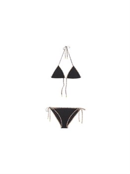 Burberry Vintage Check Trim Bikini 'Black' 60262334 - фото 3265146