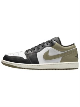 Кроссовки Jordan 1 Low Black Toe Medium Olive 60630492 - фото 8379521