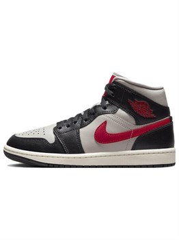 Кроссовки Jordan 1 Mid Black College Grey Gym Red 60153105 - фото 8387415