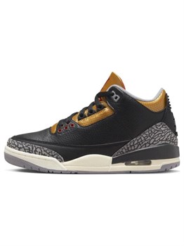 Женские кроссовки Jordan 3 Retro Black Cement Gold 59812771 - фото 8421940