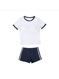 OUTDOORPRINCE Two Piece Swimsuit Women's White+Blue 61281135