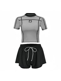 OUTDOORPRINCE Two Piece Swimsuit Women's Iron Gray 60866669