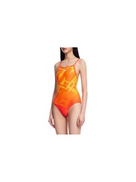 Anta One piece Swimsuit Women's National Orange/Light Orange 60345795