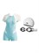 LiNing Sports Trend Series One-piece Swimsuit Women's White Blue 61319899 - фото 3418516